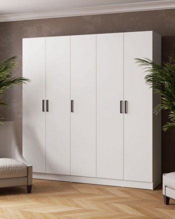 Шкаф 2000 мм Ларс без зеркал белый (Микон) в Асбесте - asbest.mebel-e96.ru