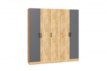 Шкаф 2000 мм Ларс без зеркал, крафт/графит (Микон) в Асбесте - asbest.mebel-e96.ru