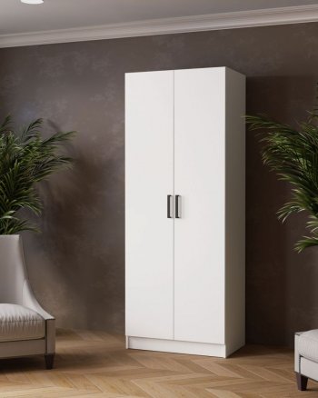 Шкаф 800 мм Ларс без зеркал белый (Микон) в Асбесте - asbest.mebel-e96.ru
