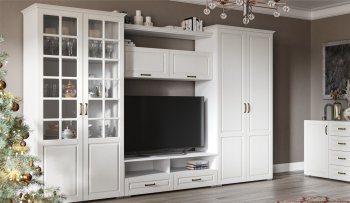 Стенка Лацио комп.2 белое дерево (Имп) в Асбесте - asbest.mebel-e96.ru