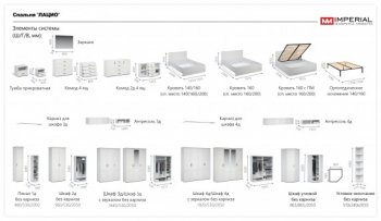 Шкаф распашной 1440 мм Лацио 3Д, белое дерево (Имп) в Асбесте - asbest.mebel-e96.ru