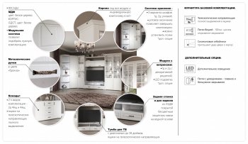 Витрина Лацио 2дв белое дерево (Имп) в Асбесте - asbest.mebel-e96.ru