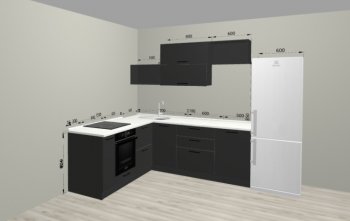 Угловой кухонный гарнитур Санвут 1516х2100 мм в Асбесте - asbest.mebel-e96.ru