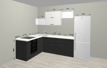 Угловой кухонный гарнитур Санвут 1516х2100 мм в Асбесте - asbest.mebel-e96.ru