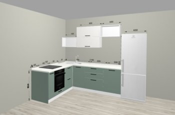 Угловой кухонный гарнитур Санвут 1516х2100 мм в Асбесте - asbest.mebel-e96.ru