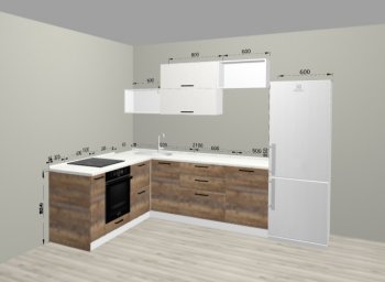 Угловой кухонный гарнитур Санвут 1516х2100 мм в Асбесте - asbest.mebel-e96.ru