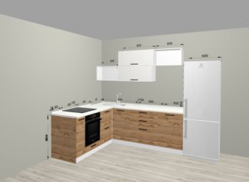 Угловой кухонный гарнитур Санвут 1516х2100 мм в Асбесте - asbest.mebel-e96.ru