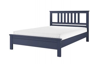 Кровать из массива Лаура темный лазурный (БМ) в Асбесте - asbest.mebel-e96.ru