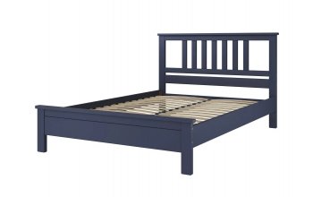 Кровать из массива Лаура темный лазурный (БМ) в Асбесте - asbest.mebel-e96.ru