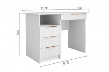 Стол Лавис СТД 1070.1 белый/белый софт (ДСВ) в Асбесте - asbest.mebel-e96.ru