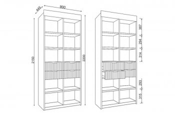 Стеллаж Лавис с ящиками СД 900.1/2 белый софт (ДСВ) в Асбесте - asbest.mebel-e96.ru