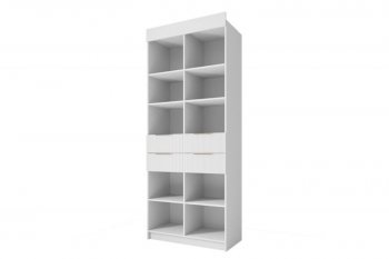 Стеллаж Лавис с ящиками СД 900.1/2 белый софт (ДСВ) в Асбесте - asbest.mebel-e96.ru