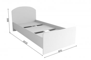 Кровать Лавис КРД 900.1 белый софт (ДСВ) в Асбесте - asbest.mebel-e96.ru