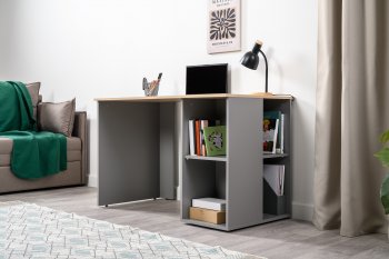 Стол письменный Лайт 12.163. серый (Моби) в Асбесте - asbest.mebel-e96.ru