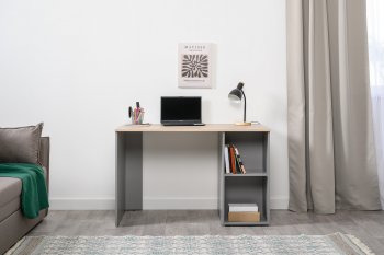 Стол письменный Лайт 12.163. серый (Моби) в Асбесте - asbest.mebel-e96.ru