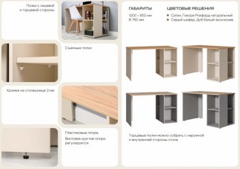 Стол письменный Лайт 12.163. серый (Моби) в Асбесте - asbest.mebel-e96.ru