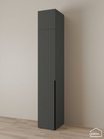Шкаф с антресолью 400 мм Linnea MHR-1A-1 2450х400х510 (Графит-М 11.1.25) в Асбесте - asbest.mebel-e96.ru