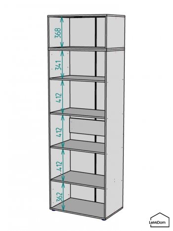 Шкаф с антресолью 800 мм Linnea MHR-2A-2 2450х800х510 (Графит-М 11.1.25) в Асбесте - asbest.mebel-e96.ru