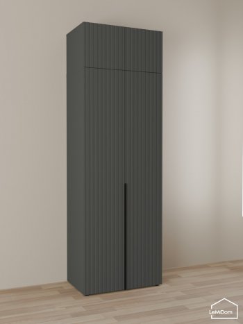 Шкаф с антресолью 800 мм Linnea MHR-2A-2 2450х800х510 (Графит-М 11.1.25) в Асбесте - asbest.mebel-e96.ru