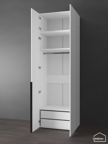 Шкаф с антресолью 800 мм Linnea MHR-2A-3 2450х800х510 (Белый-М 11.1.2) в Асбесте - asbest.mebel-e96.ru