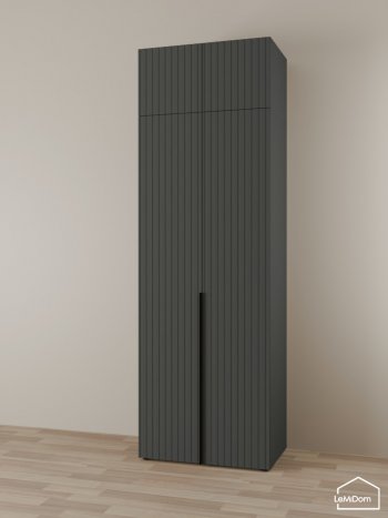 Шкаф с антресолью 800 мм Linnea MHR-2A-3 2450х800х510 (Графит-М 11.1.25) в Асбесте - asbest.mebel-e96.ru