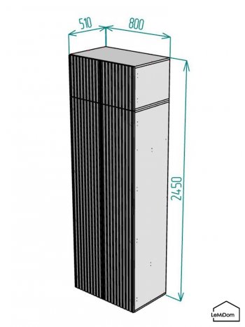 Шкаф с антресолью 800 мм Linnea MHR-2A-4 2450х800х510 (Белый-М 11.1.2) в Асбесте - asbest.mebel-e96.ru