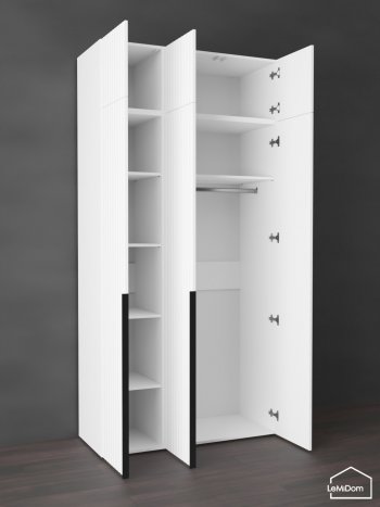 Шкаф с антресолью 1200 мм Linnea MHR-3A-1 2450х1200х510 (Белый-М 11.1.1) в Асбесте - asbest.mebel-e96.ru