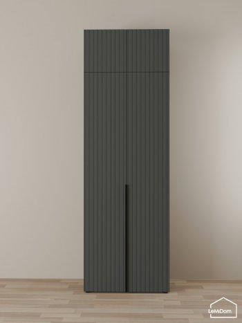 Шкаф с антресолью 800 мм Linnea MHR-2A-1 2450х800х510 (Графит-М 11.1.25) в Асбесте - asbest.mebel-e96.ru