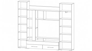 Стенка Леон (Лин) в Асбесте - asbest.mebel-e96.ru