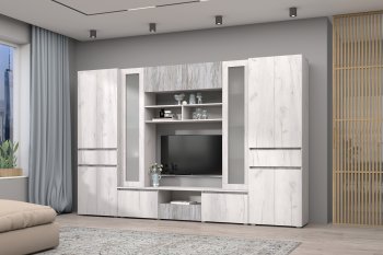 Стенка Лиана комп.2 артвуд (Зарон) в Асбесте - asbest.mebel-e96.ru