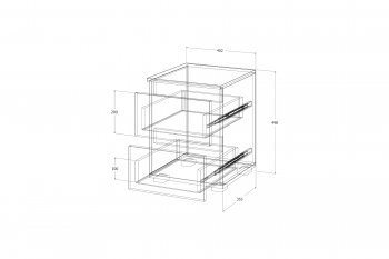 Тумба прикроватная Лиана графит (Зарон) в Асбесте - asbest.mebel-e96.ru