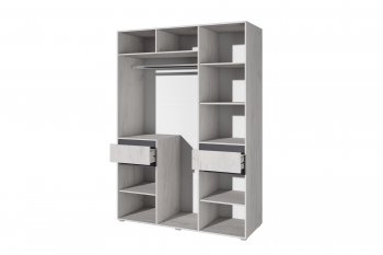 Шкаф 1600 мм Лиана графит (Зарон) в Асбесте - asbest.mebel-e96.ru