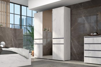 Шкаф 1600 мм Лиана графит (Зарон) в Асбесте - asbest.mebel-e96.ru | фото