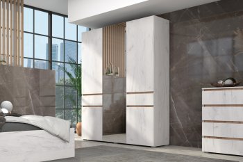 Спальный гарнитур Лиана золотой, модульный (Зарон) в Асбесте - asbest.mebel-e96.ru