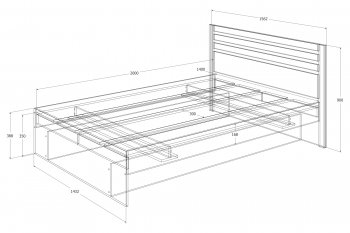 Кровать двуспальная Лиана золотой (Зарон) в Асбесте - asbest.mebel-e96.ru
