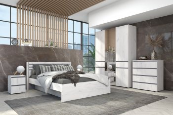 Спальный гарнитур Лиана графит, модульный (Зарон) в Асбесте - asbest.mebel-e96.ru