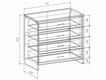 Комод Либерти (Росток) в Асбесте - asbest.mebel-e96.ru