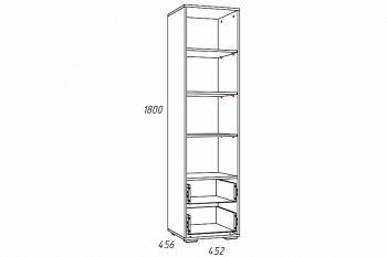 Стеллаж Лилу НМ 041.03 (Silva) в Асбесте - asbest.mebel-e96.ru