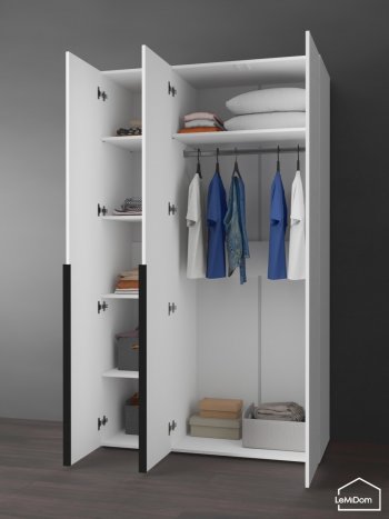 Шкаф Linnea MHR-3-1 2050х1200х510 (Белый-М 11.1.1) в Асбесте - asbest.mebel-e96.ru
