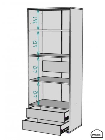 Шкаф Linnea MHR-2-3 2050х800х510 (Графит-М 11.1.25) в Асбесте - asbest.mebel-e96.ru