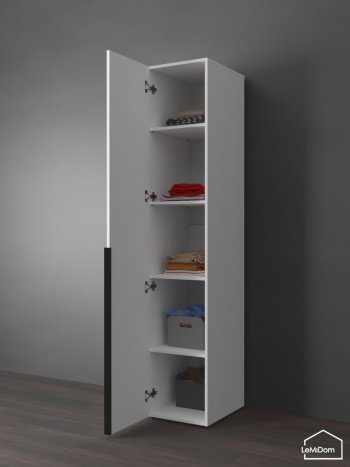 Шкаф Linnea MHR-1-2 2050х400х510 (Белый-М 11.1.2) в Асбесте - asbest.mebel-e96.ru