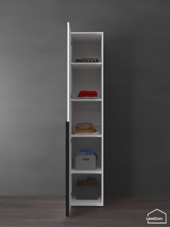 Шкаф Linnea MHR-1-2 2050х400х510 (Белый-М 11.1.2) в Асбесте - asbest.mebel-e96.ru