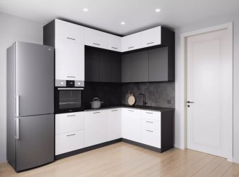 Кухонный гарнитур угловой Лофт 2200*1700 мм (Санвут) в Асбесте - asbest.mebel-e96.ru