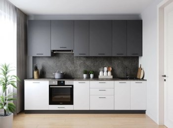 Кухонный гарнитур высокий Лофт 3000 мм (Санвут) в Асбесте - asbest.mebel-e96.ru