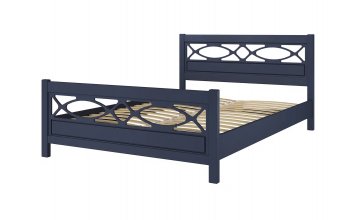 Кровать из массива Лоренса Темный лазурный (БМ) в Асбесте - asbest.mebel-e96.ru