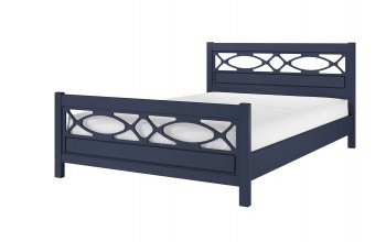 Кровать из массива Лоренса Темный лазурный (БМ) в Асбесте - asbest.mebel-e96.ru