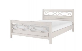Кровать из массива Лоренса льняной (БМ) в Асбесте - asbest.mebel-e96.ru