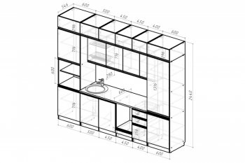 Кухонный гарнитур Лоретта люкс 3000 мм (Герда) в Асбесте - asbest.mebel-e96.ru