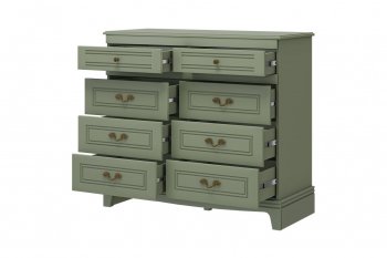 Комод 8 ящиков Лорето, зеленый самшит (БМ) в Асбесте - asbest.mebel-e96.ru
