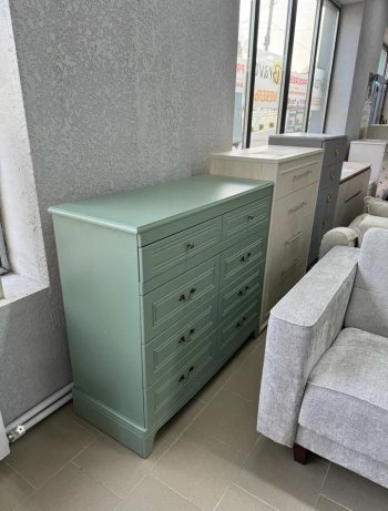 Комод 8 ящиков Лорето, зеленый самшит (БМ) в Асбесте - asbest.mebel-e96.ru